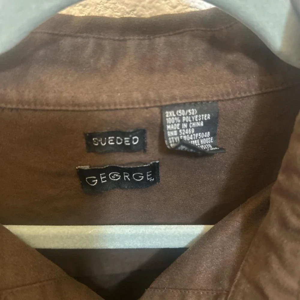 Brown button-up‎ shirt